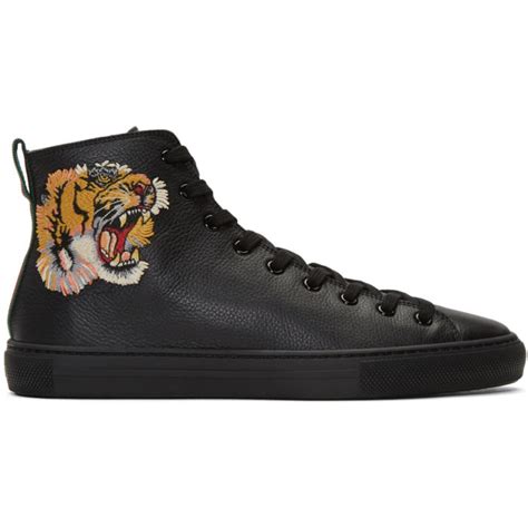 gucci tiger high top sneakers|Gucci tiger button up.